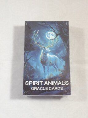 Spirit Animals Oracle Cards - Blue Moon Stag with Antler Artwork